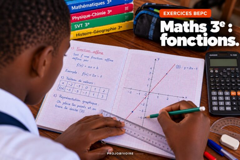 Maths 3e : fonctions
