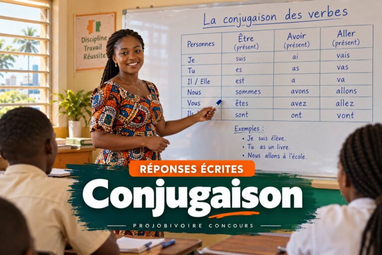 Réponses écrites : Conjugaison