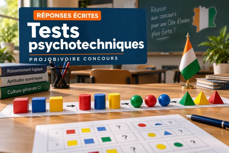 Réponses écrites : Tests psychotechniques