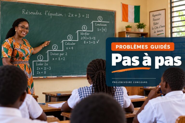 Problèmes guidés : Pas à pas