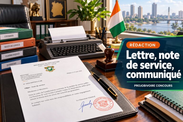 Rédaction : Lettre, note de service, communiqué