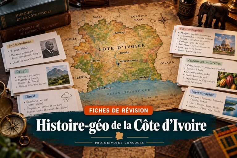 Fiches de révision : Histoire-géo de la Côte d’Ivoire