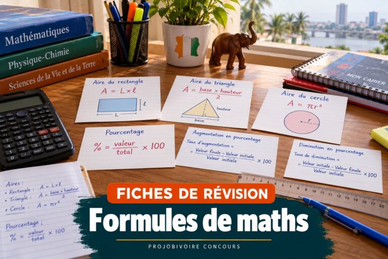 Fiches de révision : Formules de maths
