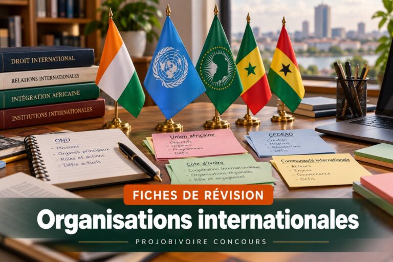 Fiches de révision : Organisations internationales