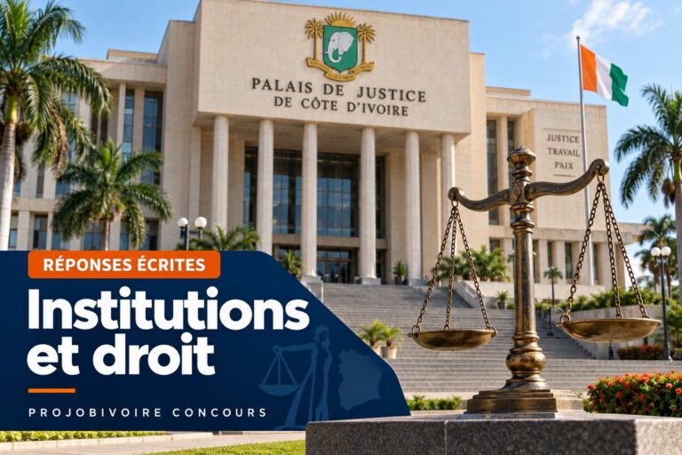 Réponses écrites : Institutions et droit