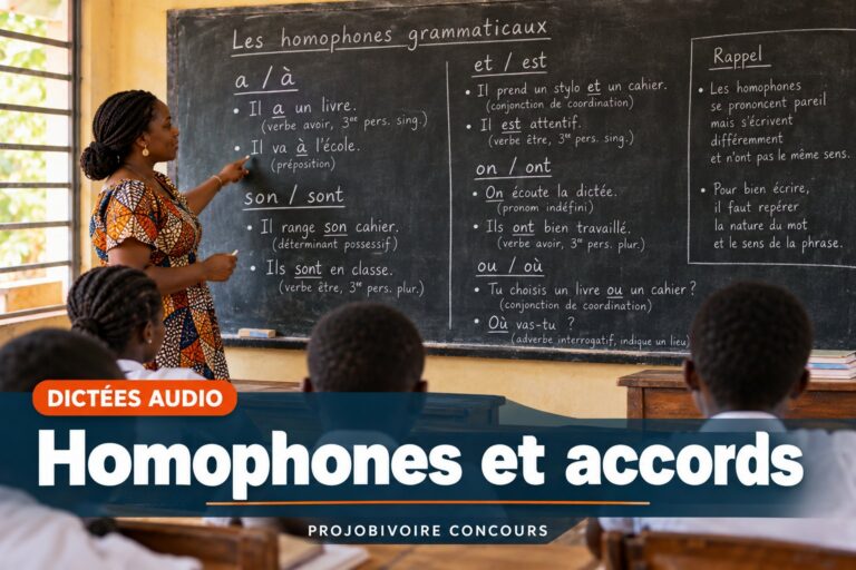 Dictées audio : Homophones et accords