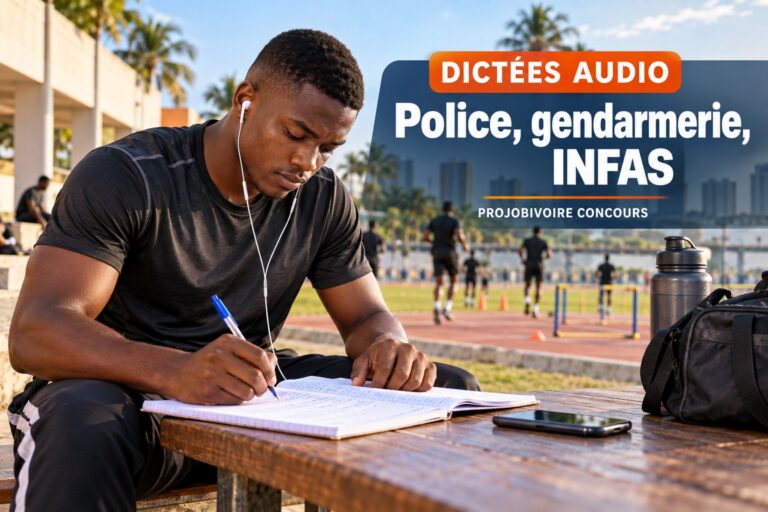 Dictées audio : Police, gendarmerie, INFAS