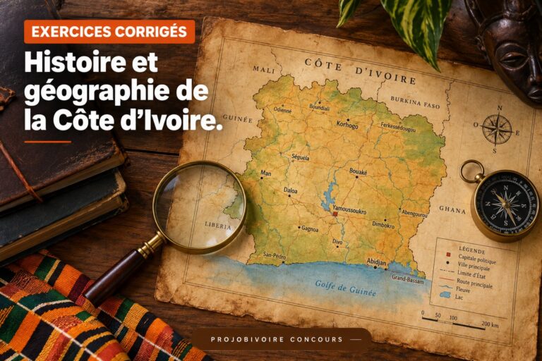 QCM corrigés : Histoire et géographie de la Côte d’Ivoire