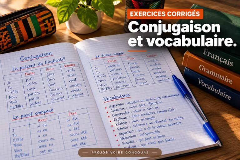 QCM corrigés : Conjugaison et vocabulaire