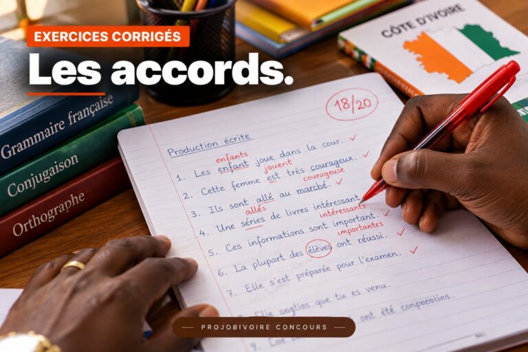 QCM corrigés : Les accords