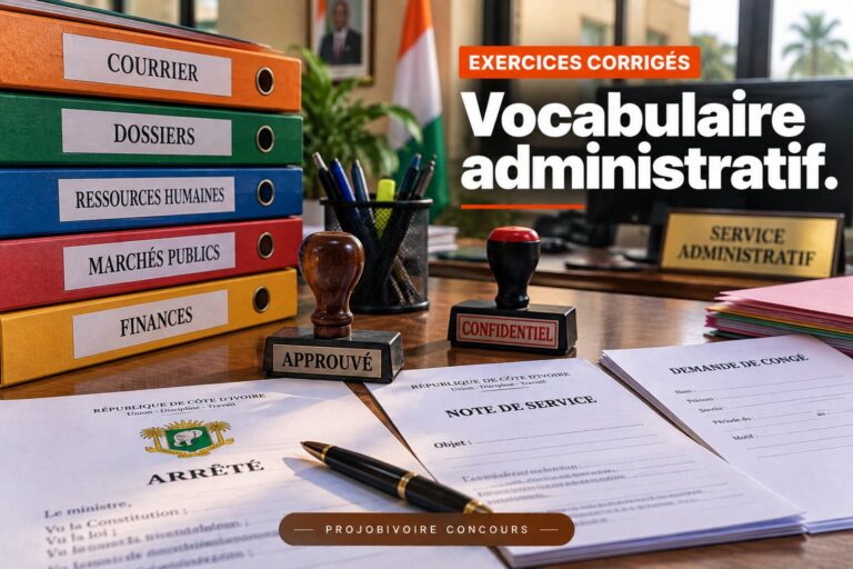 QCM corrigés : Vocabulaire administratif