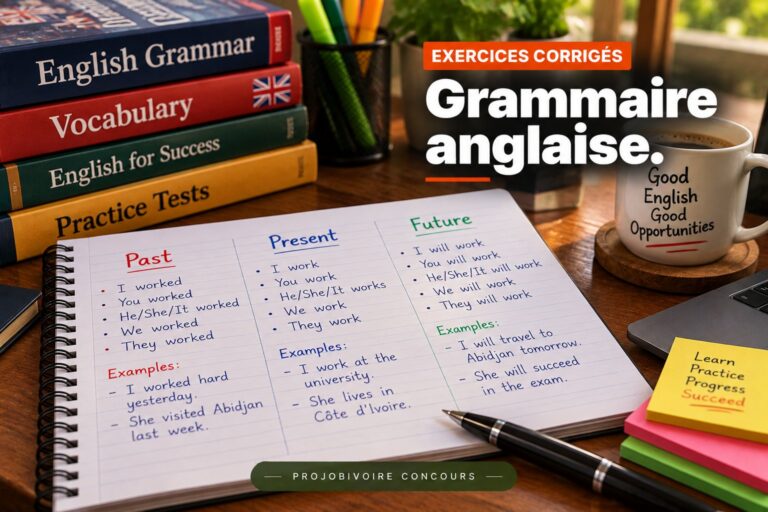 QCM corrigés : Grammaire anglaise