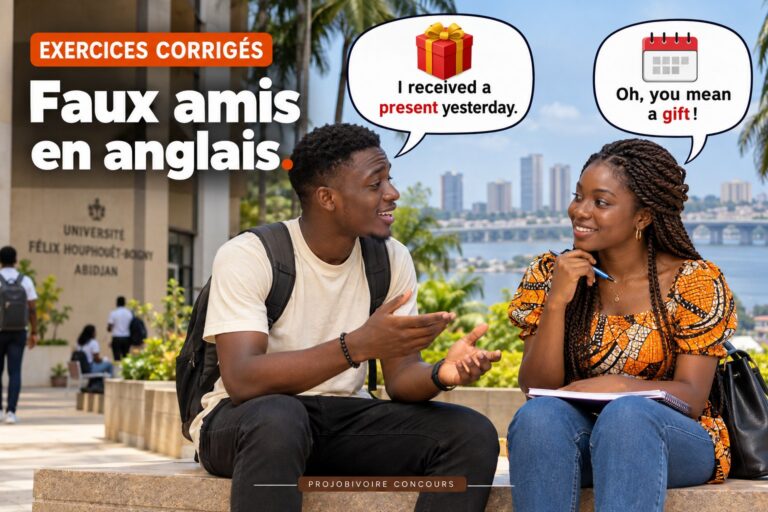 QCM corrigés : Faux amis en anglais