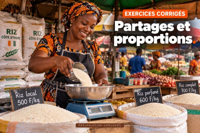 QCM corrigés : Partages et proportions