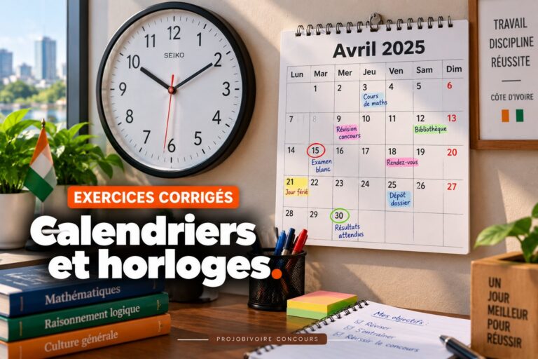 QCM corrigés : Calendriers et horloges