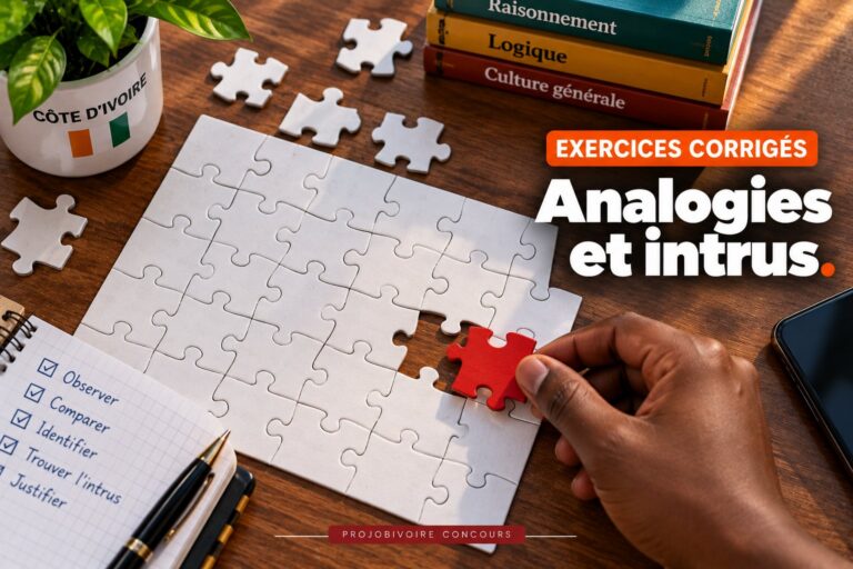 QCM corrigés : Analogies et intrus