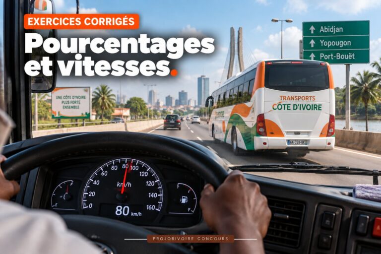 QCM corrigés : Pourcentages et vitesses