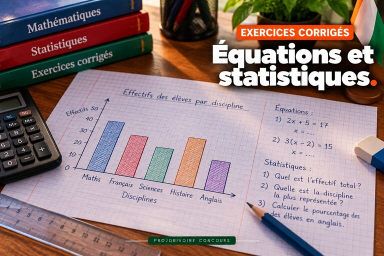 QCM corrigés : Équations et statistiques