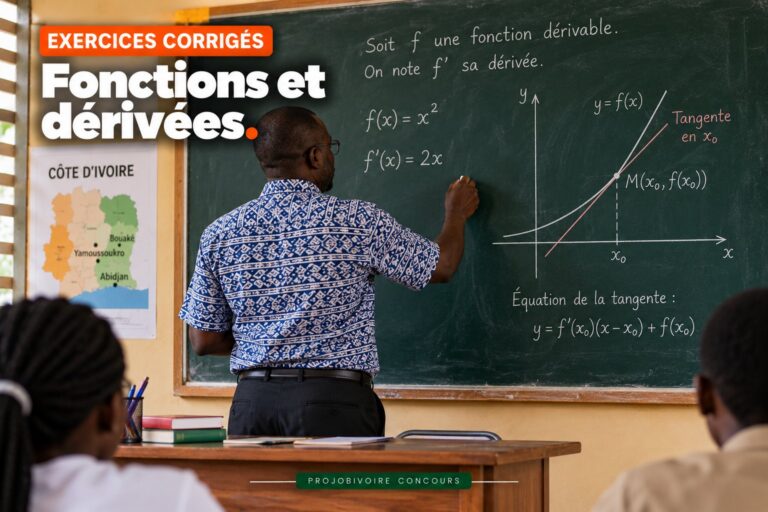 QCM corrigés : Fonctions et dérivées