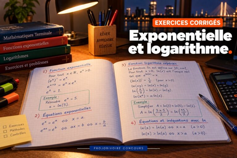QCM corrigés : Exponentielle et logarithme