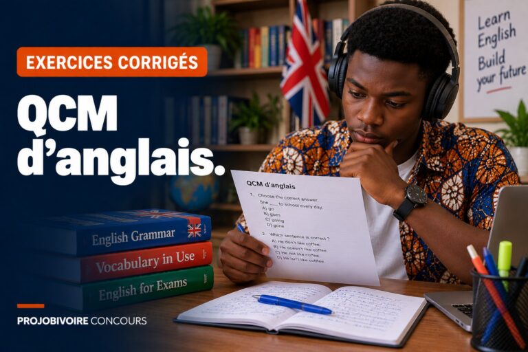 QCM d’anglais corrigés