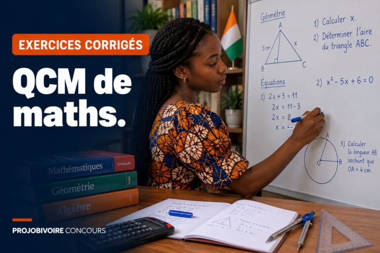 QCM de mathématiques corrigés