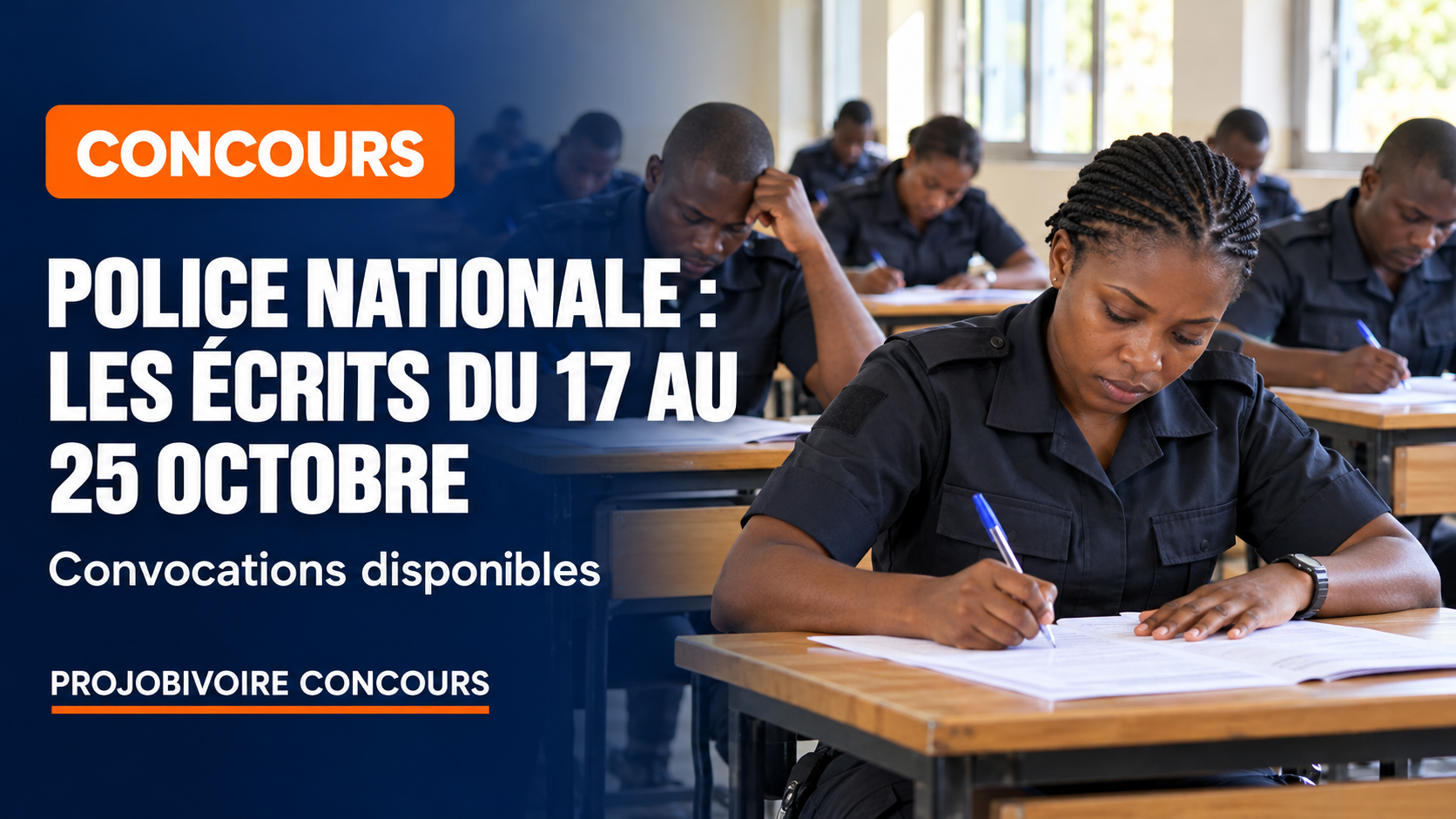 Police : les écrits des concours professionnels du 17 au 25 octobre